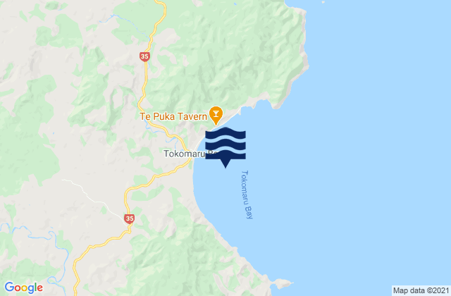 Tokomaru Bay, New Zealandの潮見表地図