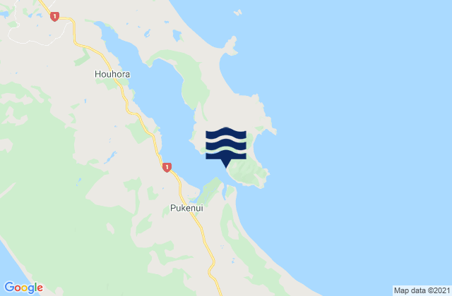 Tokoroa Island, New Zealandの潮見表地図
