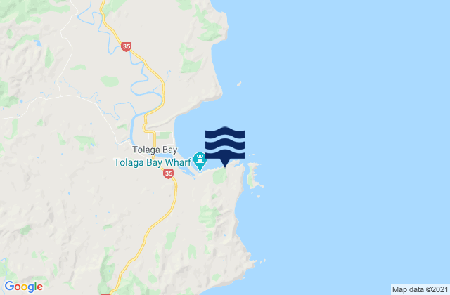 Tolaga Bay - Cooks Cove, New Zealandの潮見表地図