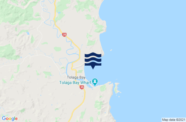Tolaga Bay, New Zealandの潮見表地図