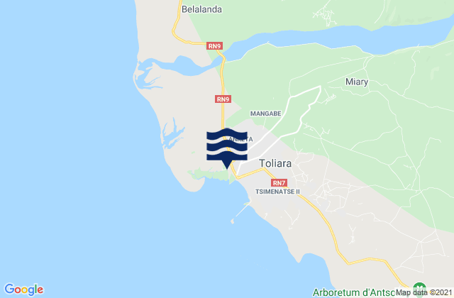 Toliara I District, Madagascarの潮見表地図