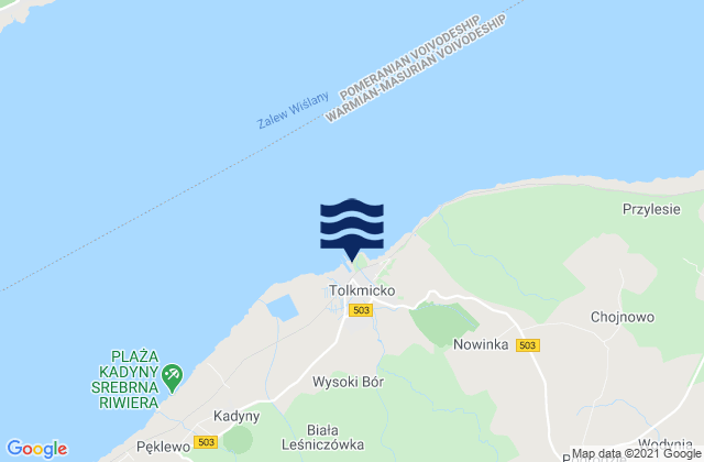 Tolkmicko, Polandの潮見表地図