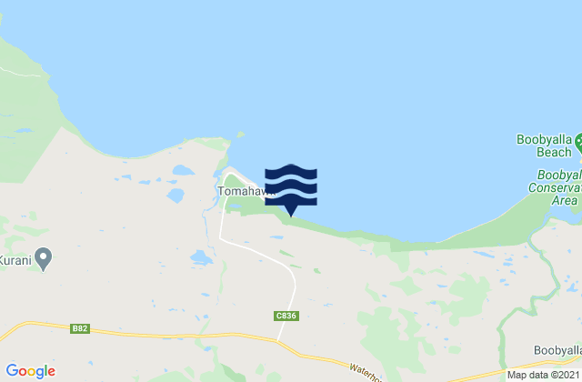 Tomahawk Beach, Australiaの潮見表地図