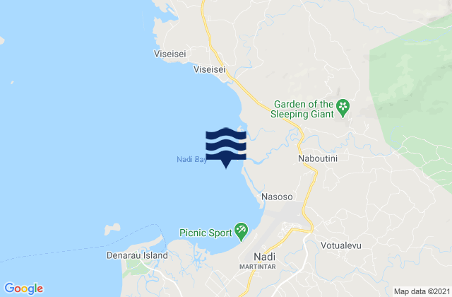 Tomba Ko Nandi, Fijiの潮見表地図