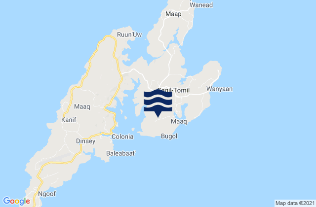 Tomil Municipality, Micronesiaの潮見表地図