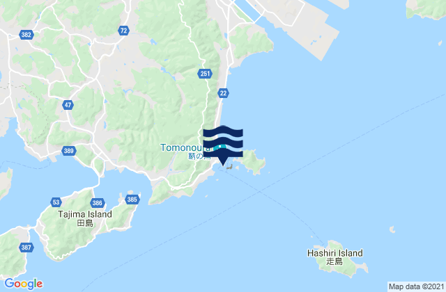 Tomo Tsu Bingo Nada, Japanの潮見表地図