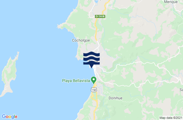 Tomé, Chileの潮見表地図