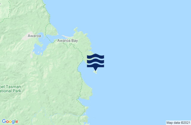 Tonga Island Abel Tasman, New Zealandの潮見表地図