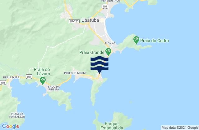 Toninhas, Brazilの潮見表地図