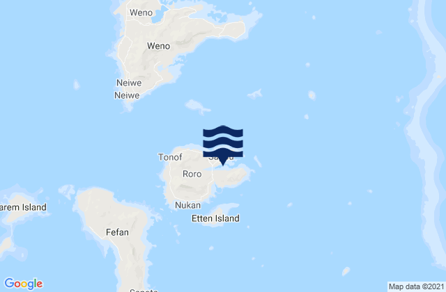 Tonoas Municipality, Micronesiaの潮見表地図