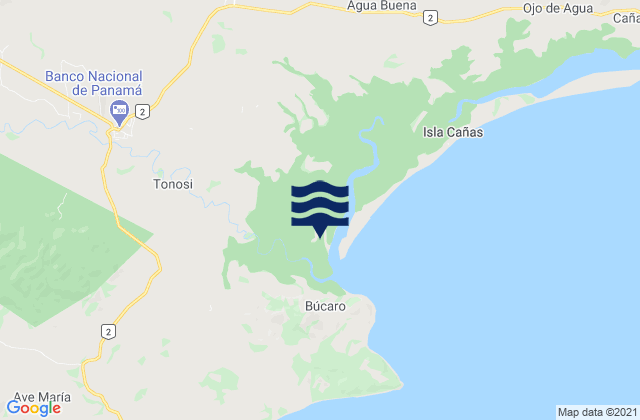 Tonosí, Panamaの潮見表地図