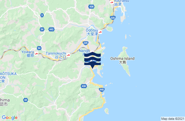 Tonoura, Japanの潮見表地図