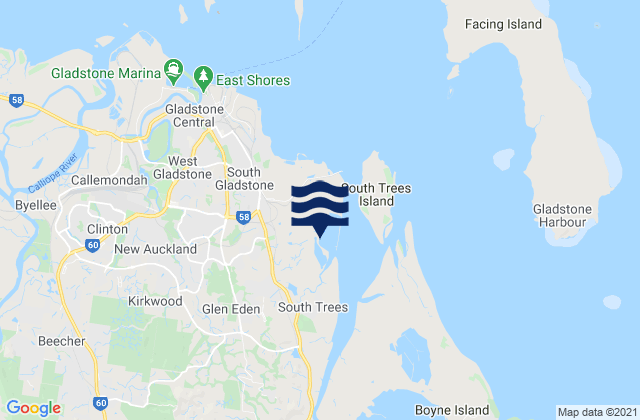 Toolooa, Australiaの潮見表地図