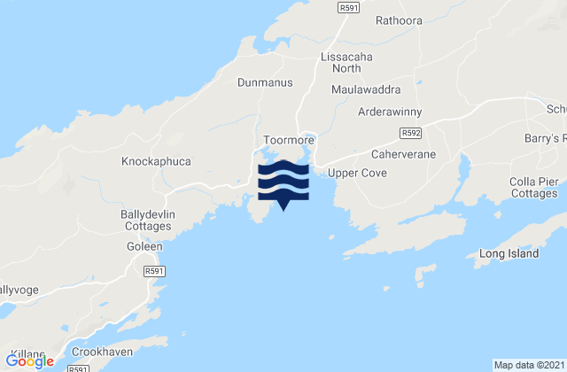 Toormore Bay, Irelandの潮見表地図