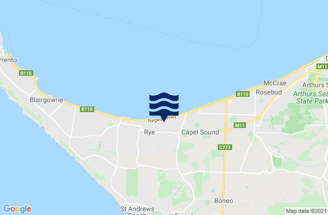 Tootgarook, Australiaの潮見表地図