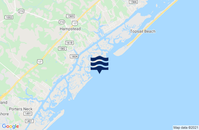 Topsail Sound, United Statesの潮見表地図