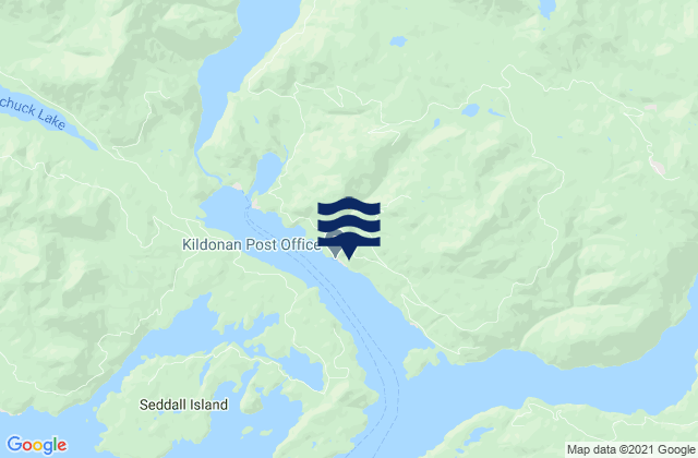 Toquart Bay, Canadaの潮見表地図