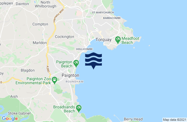 Torbay, United Kingdomの潮見表地図