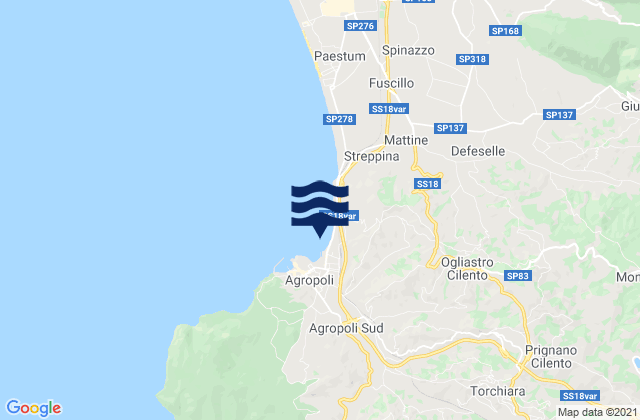 Torchiara, Italyの潮見表地図