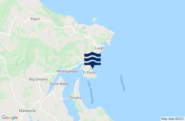 Torkington Bay, New Zealandの潮見表地図