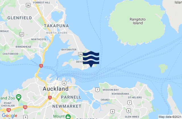 Torpedo Bay, New Zealandの潮見表地図