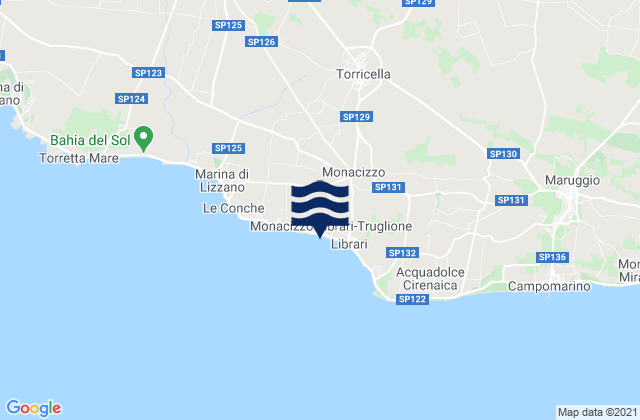 Torricella, Italyの潮見表地図