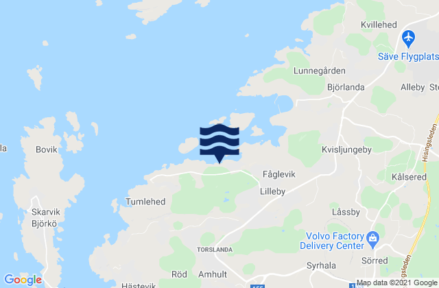 Torslanda, Swedenの潮見表地図