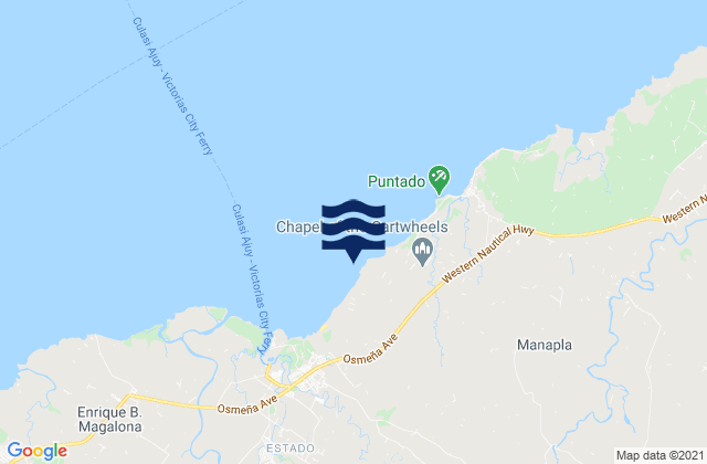 Tortosa, Philippinesの潮見表地図