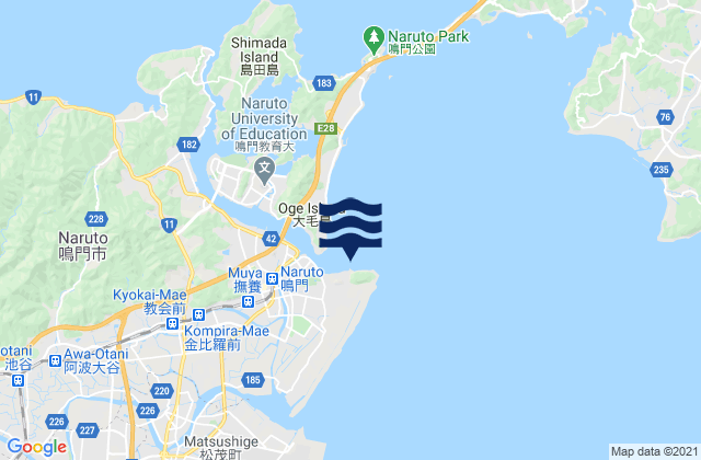 Tosadomari, Japanの潮見表地図