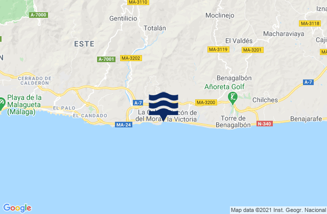Totalán, Spainの潮見表地図