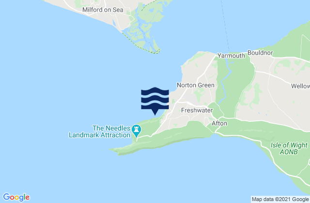 Totland Bay, United Kingdomの潮見表地図