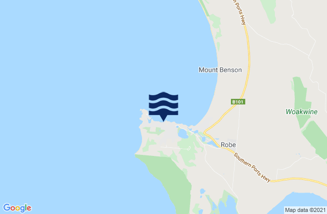 Town Beach, Australiaの潮見表地図