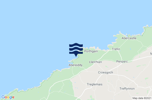 Traeth Llyfn Beach, United Kingdomの潮見表地図