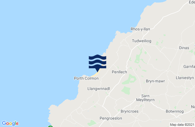 Traeth Penllech, United Kingdomの潮見表地図