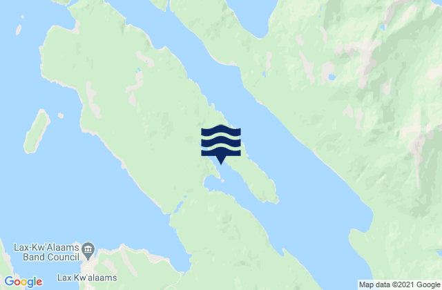 Trail Bay, Canadaの潮見表地図