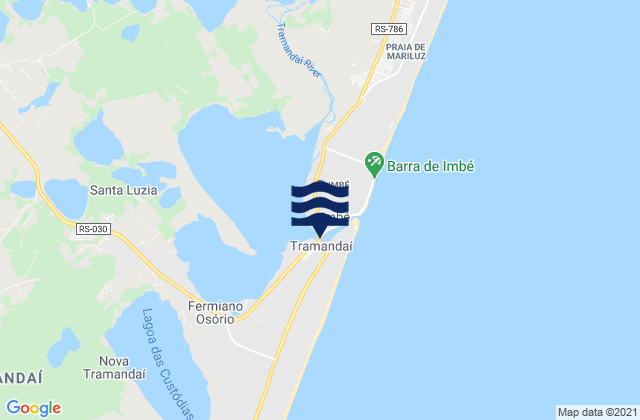 Tramandai, Brazilの潮見表地図