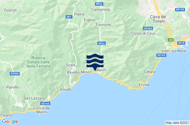 Tramonti, Italyの潮見表地図
