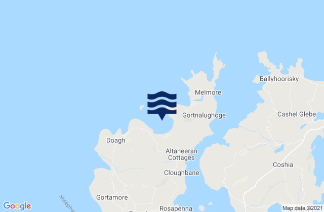 Tranarossan Bay, Irelandの潮見表地図