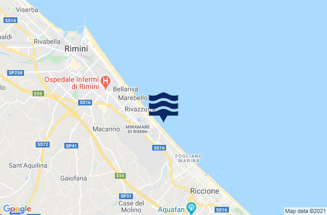 Trarivi, Italyの潮見表地図