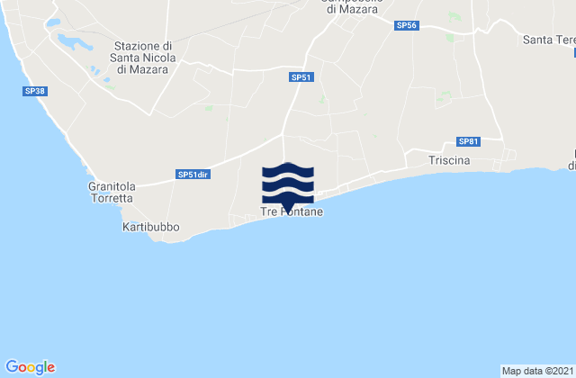 Tre Fontane, Italyの潮見表地図