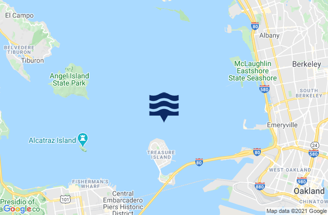 Treasure Island 0.5 mile north of, United Statesの潮見表地図