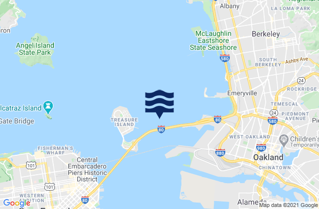 Treasure Island 0.85 nmi. east of, United Statesの潮見表地図