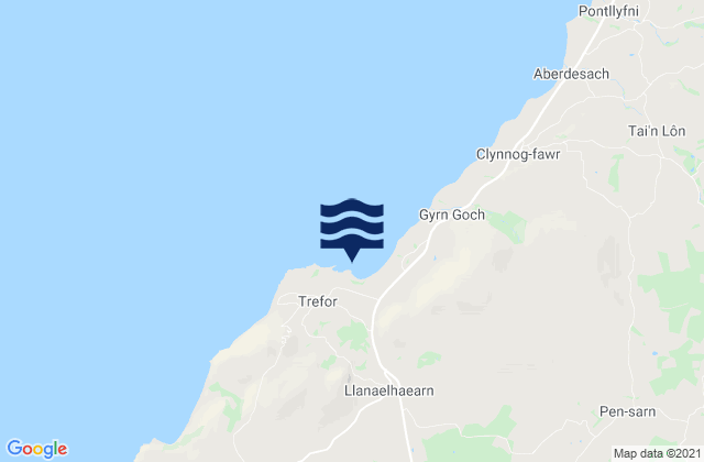 Trefor, United Kingdomの潮見表地図