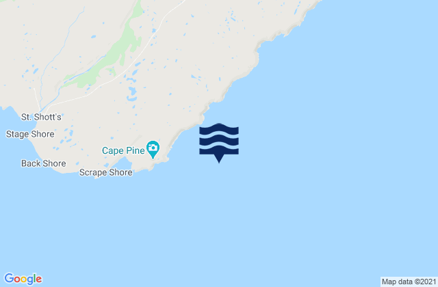 Trepassey Bay, Canadaの潮見表地図