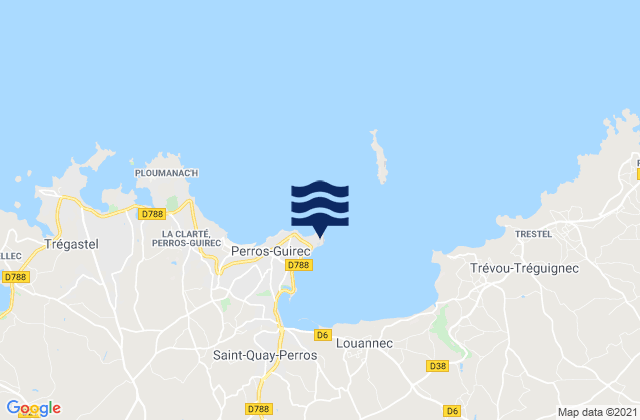 Trestrignel, Franceの潮見表地図