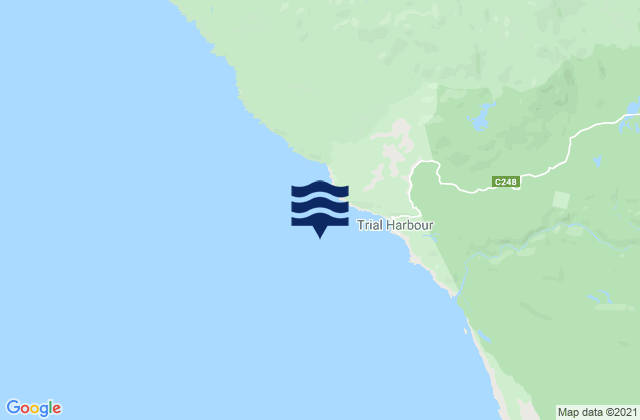 Trial Harbour, Australiaの潮見表地図