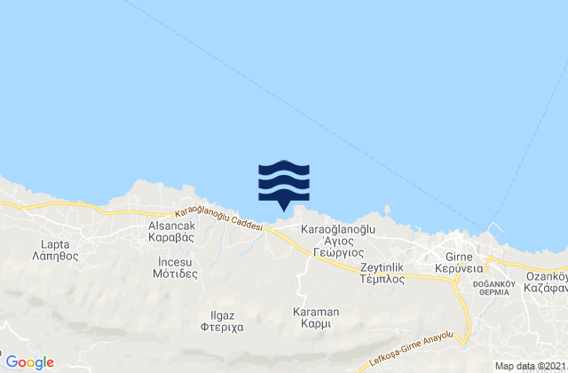 Trimíthi, Cyprusの潮見表地図