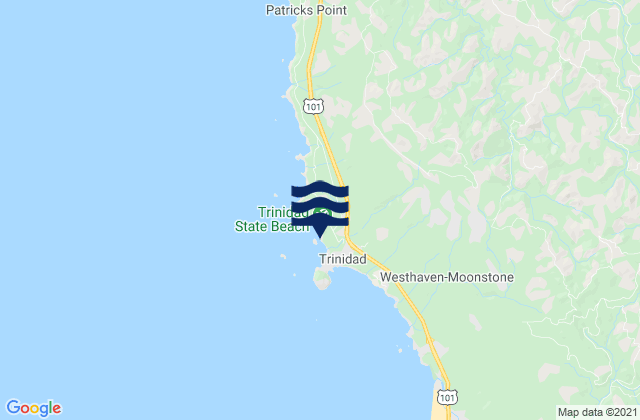 Trinidad State Beach, United Statesの潮見表地図