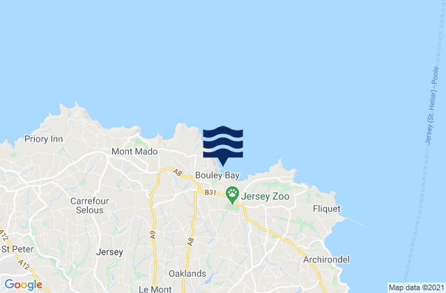 Trinity, Jerseyの潮見表地図