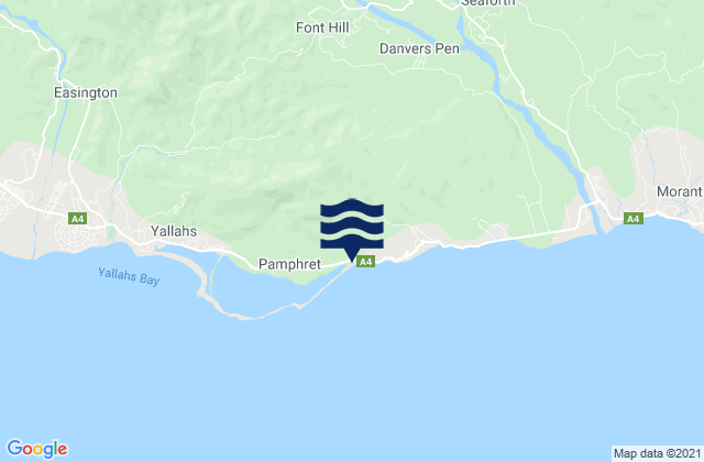 Trinity Ville, Jamaicaの潮見表地図